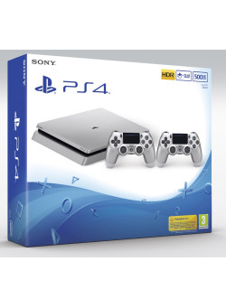 Игровая консоль Sony PlayStation 4 Slim 500Gb Silver (Серебряная) (CUH-2016A) + дополнительный контроллер